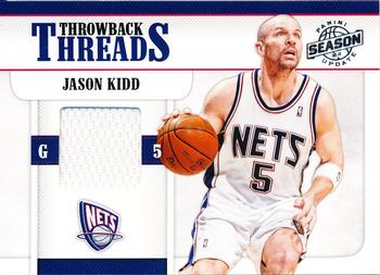 2010-11 Panini Season Update - Throwback Threads #11 Jason Kidd Front
