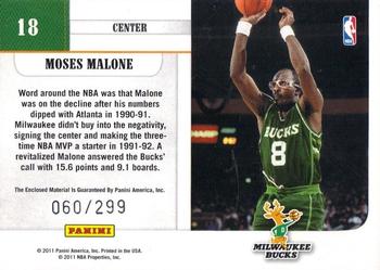 2010-11 Panini Season Update - Throwback Threads #18 Moses Malone Back