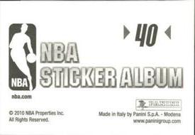 2010-11 Panini Stickers #40 Louis Williams Back