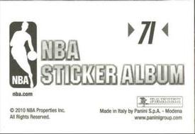 2010-11 Panini Stickers #71 J.J. Hickson Back