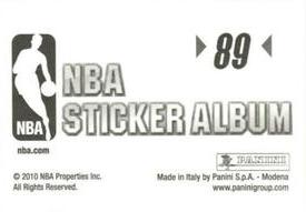 2010-11 Panini Stickers #89 Austin Daye Back