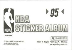 2010-11 Panini Stickers #95 Dahntay Jones Back