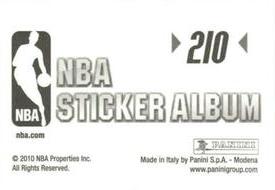 2010-11 Panini Stickers #210 San Antonio Spurs Leaders Back