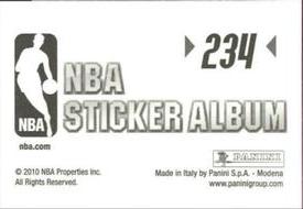 2010-11 Panini Stickers #234 Kosta Koufos Back