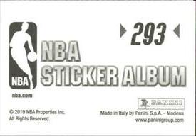 2010-11 Panini Stickers #293 Ron Artest Back