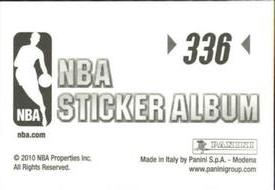 2010-11 Panini Stickers #336 NBA Europe 2010 Back