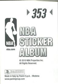 2010-11 Panini Stickers #353 DeMarcus Cousins Back