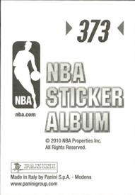 2010-11 Panini Stickers #373 LeBron James Back