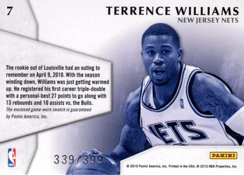 2010-11 Panini Threads - Century Collection Materials #7 Terrence Williams Back