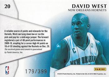 2010-11 Panini Threads - Century Collection Materials #20 David West Back