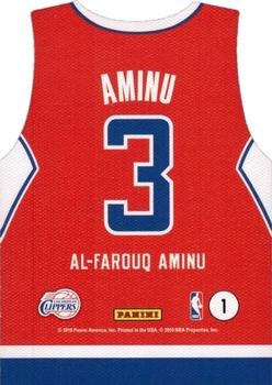 2010-11 Panini Threads - Rookie Team Threads Away #1 Al-Farouq Aminu Back