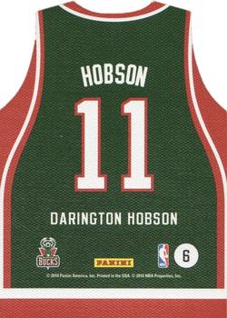 2010-11 Panini Threads - Rookie Team Threads Away #6 Darington Hobson Back