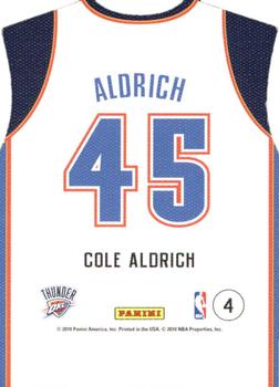 2010-11 Panini Threads - Rookie Team Threads Home #4 Cole Aldrich Back