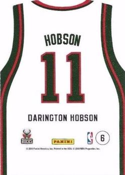 2010-11 Panini Threads - Rookie Team Threads Home #6 Darington Hobson Back