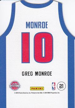 2010-11 Panini Threads - Rookie Team Threads Home #21 Greg Monroe Back