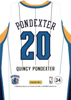 2010-11 Panini Threads - Rookie Team Threads Home #34 Quincy Pondexter Back