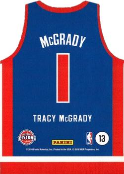 2010-11 Panini Threads - Team Threads Away #13 Tracy McGrady Back