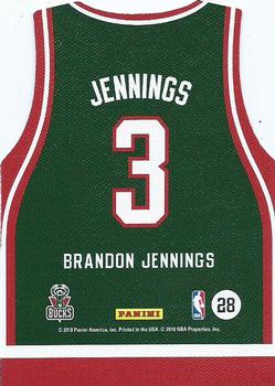 2010-11 Panini Threads - Team Threads Away #28 Brandon Jennings Back