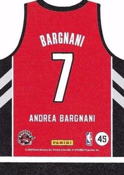 2010-11 Panini Threads - Team Threads Away #45 Andrea Bargnani Back