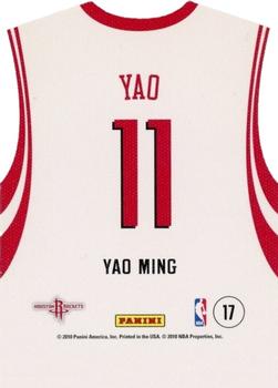 2010-11 Panini Threads - Team Threads Home #17 Yao Ming Back