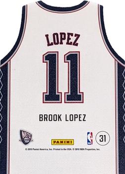 2010-11 Panini Threads - Team Threads Home #31 Brook Lopez Back