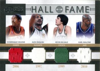 2010-11 Panini Timeless Treasures - HOF Materials Quads #3 Dominique Wilkins / Alex English / Kevin McHale / Karl Malone Front