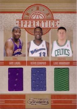 2010-11 Panini Timeless Treasures - NBA Apprentice Materials Triple #13 Gani Lawal / Kevin Seraphin / Luke Harangody Front