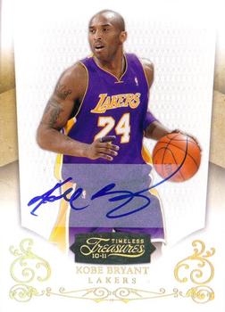 2010-11 Panini Timeless Treasures - Signatures Gold #1 Kobe Bryant Front