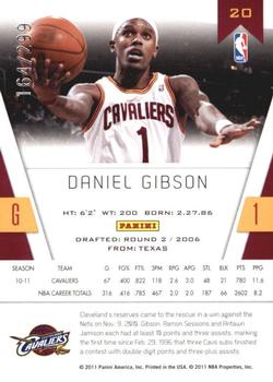 2010-11 Panini Totally Certified - Totally Blue #20 Daniel Gibson Back