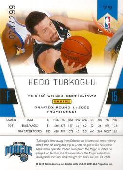 2010-11 Panini Totally Certified - Totally Blue #79 Hedo Turkoglu Back