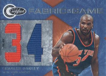 2010-11 Panini Totally Certified - Fabric of the Game Jumbo Jersey Number Prime #43 Charles Oakley Front