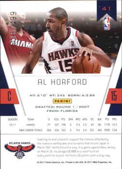 2010-11 Panini Totally Certified - Totally Red #41 Al Horford Back