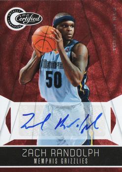 2010-11 Panini Totally Certified - Red Autographs #36 Zach Randolph Front