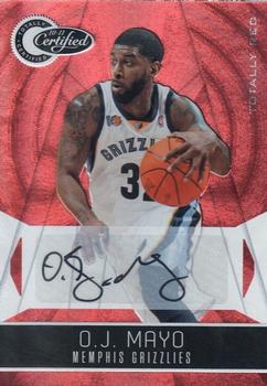 2010-11 Panini Totally Certified - Red Autographs #38 O.J. Mayo Front