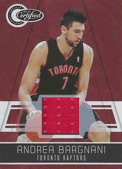 2010-11 Panini Totally Certified - Totally Red Materials #108 Andrea Bargnani Front