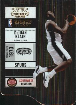 2010-11 Playoff Contenders Patches - Die Cuts Gold #41 DeJuan Blair Front