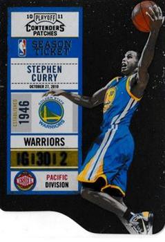 2010-11 Playoff Contenders Patches - Die Cuts Silver #8 Stephen Curry Front