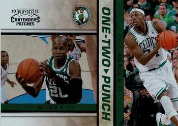 2010-11 Playoff Contenders Patches - One-Two Punch #2 Ray Allen / Paul Pierce Front