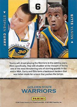 2010-11 Playoff Contenders Patches - One-Two Punch #6 Stephen Curry / Monta Ellis Back