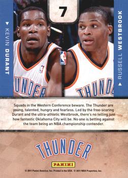 2010-11 Playoff Contenders Patches - One-Two Punch #7 Kevin Durant / Russell Westbrook Back