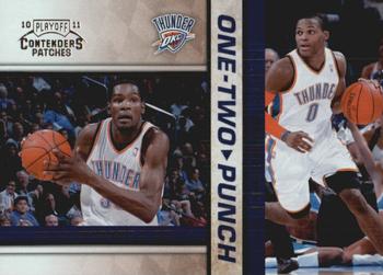 2010-11 Playoff Contenders Patches - One-Two Punch #7 Kevin Durant / Russell Westbrook Front