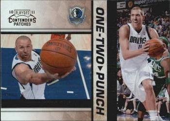 2010-11 Playoff Contenders Patches - One-Two Punch #8 Jason Kidd / Dirk Nowitzki Front