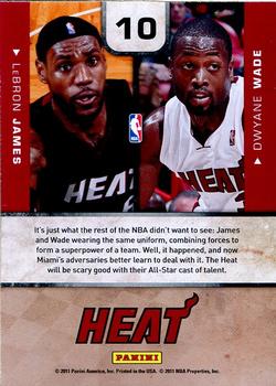 2010-11 Playoff Contenders Patches - One-Two Punch #10 LeBron James / Dwyane Wade Back