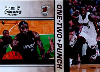 2010-11 Playoff Contenders Patches - One-Two Punch #10 LeBron James / Dwyane Wade Front