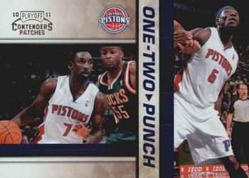 2010-11 Playoff Contenders Patches - One-Two Punch #13 Ben Gordon / Ben Wallace Front