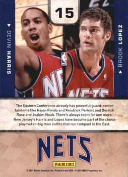 2010-11 Playoff Contenders Patches - One-Two Punch #15 Devin Harris / Brook Lopez Back