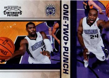 2010-11 Playoff Contenders Patches - One-Two Punch #18 Tyreke Evans / Carl Landry Front