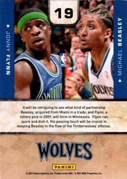 2010-11 Playoff Contenders Patches - One-Two Punch #19 Jonny Flynn / Michael Beasley Back