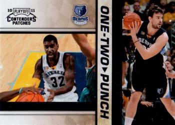 2010-11 Playoff Contenders Patches - One-Two Punch #22 O.J. Mayo / Marc Gasol Front