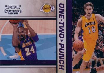 2010-11 Playoff Contenders Patches - One-Two Punch #23 Kobe Bryant / Pau Gasol Front